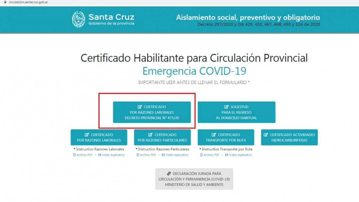 Certificado De Circulacion Para Actividades Exceptuadas Mediatica Digital